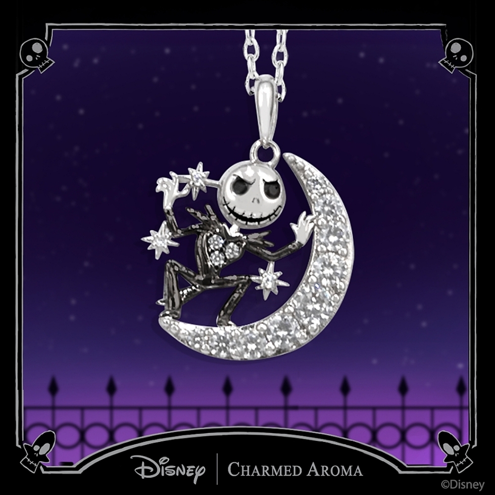 Disney Nightmare Before Christmas Jack with Moon Stars Necklace, Charmed Aroma